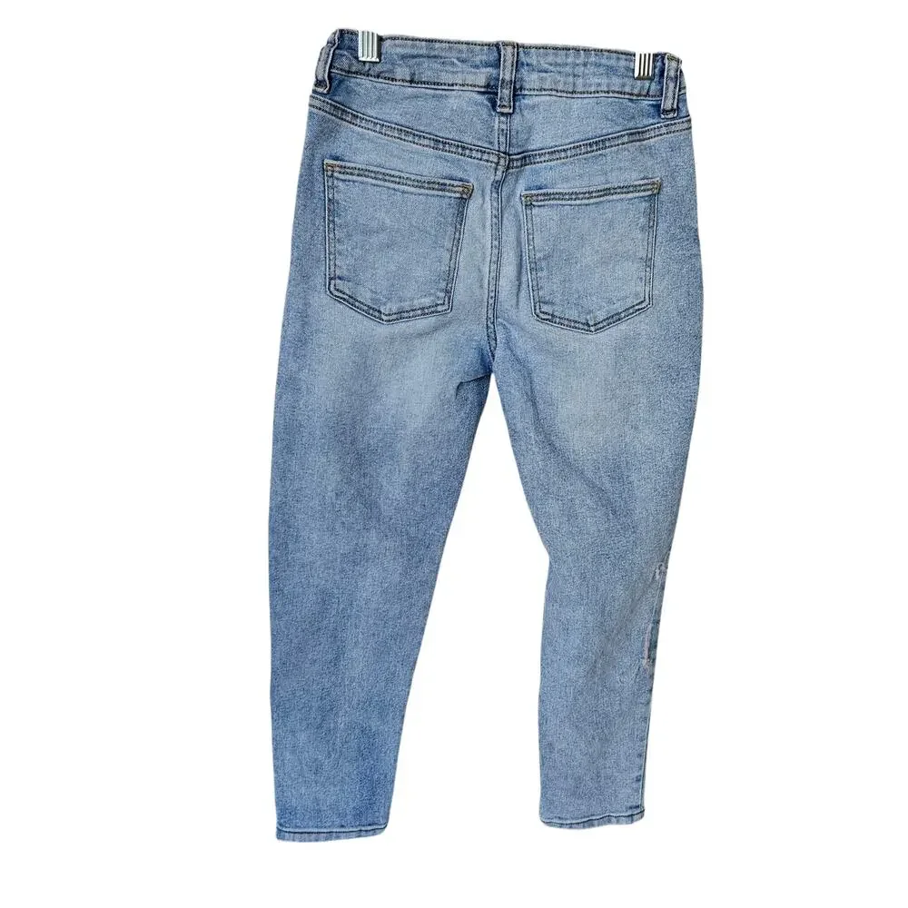 Art Class Girls Straight Leg Jeans with Holes, Size 10